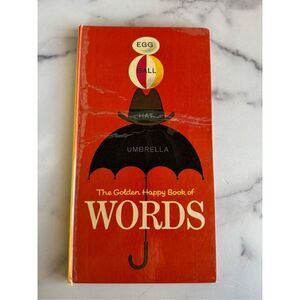 The golden Happy Book of Words Egg Ball hat vintage children’s book